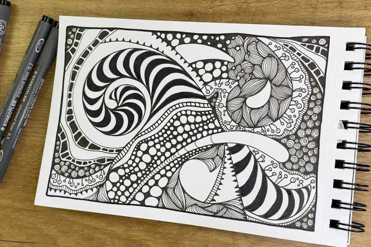 Menemukan Ketenangan dalam Garis: Teknik Zentangle sebagai Meditasi Visual di Era Modern