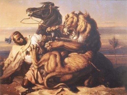 Pertarungan Nasib dalam Lukisan Antara Hidup dan Mati Karya Raden Saleh