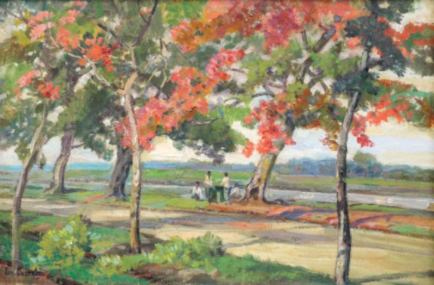 Pesona Senja dalam Lelang: “Landscape” Ernest Dezentje yang Memikat Kolektor