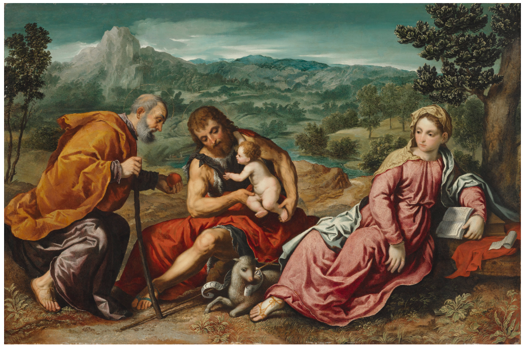 Sakral yang Tenang: Paris Bordone dan Puisi Visual dalam The Holy Family with Saint John the Baptist