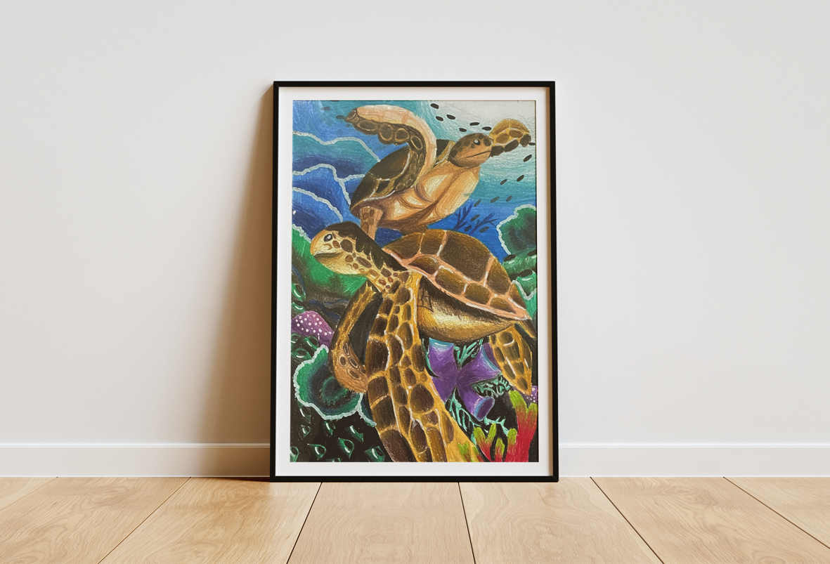 Penyu Kecil dengan Pesan Besar: Karya Mahira di Lelang Rasanya Lelang Karya