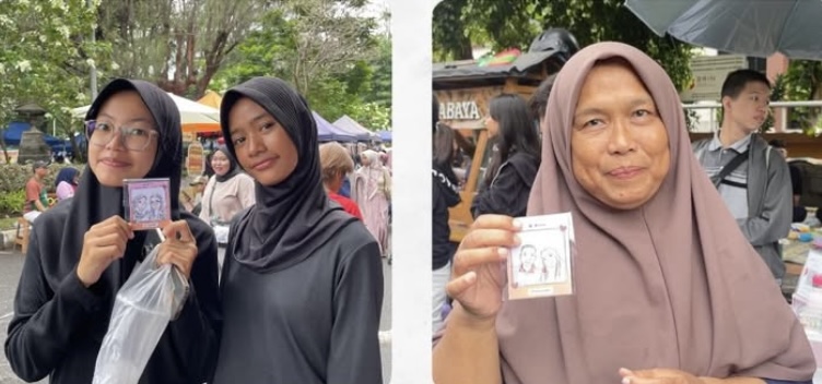 Sketch Photobooth Hokgstudio Ramaikan CFD Simpang Lima, Pengunjung Terkesan Digambar Langsung