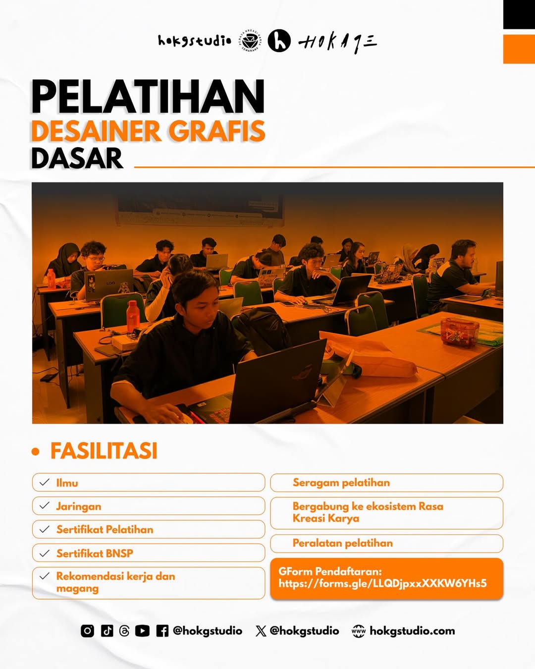 Hokgstudio Buka Pendaftaran Pelatihan Desainer Grafis Dasar, Digelar 1–15 April 2026