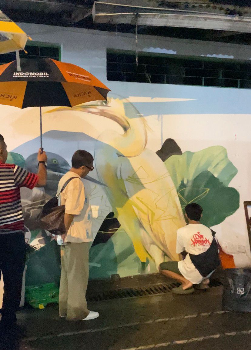 Tumpengan dan Wicara Seniman Meriahkan Mini Muralfest Petemesan Pekojan